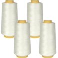 thumbnail image 1 of Superpunch SuperSew™ White Polyester Sewing Thread, 4 Cones of 3000 m, 1 of 2