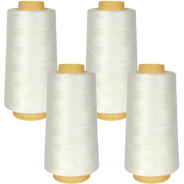 Superpunch SuperSew™ White Polyester Sewing Thread, 4 Cones of 3000 m