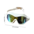 thumbnail image 3 of Sale Today Clearance! Adult Waterproof Large Frame Swimming Goggles With PC Lenses Against-Fogs Coating Silicone Fits For Comfortion And Training, 3 of 6