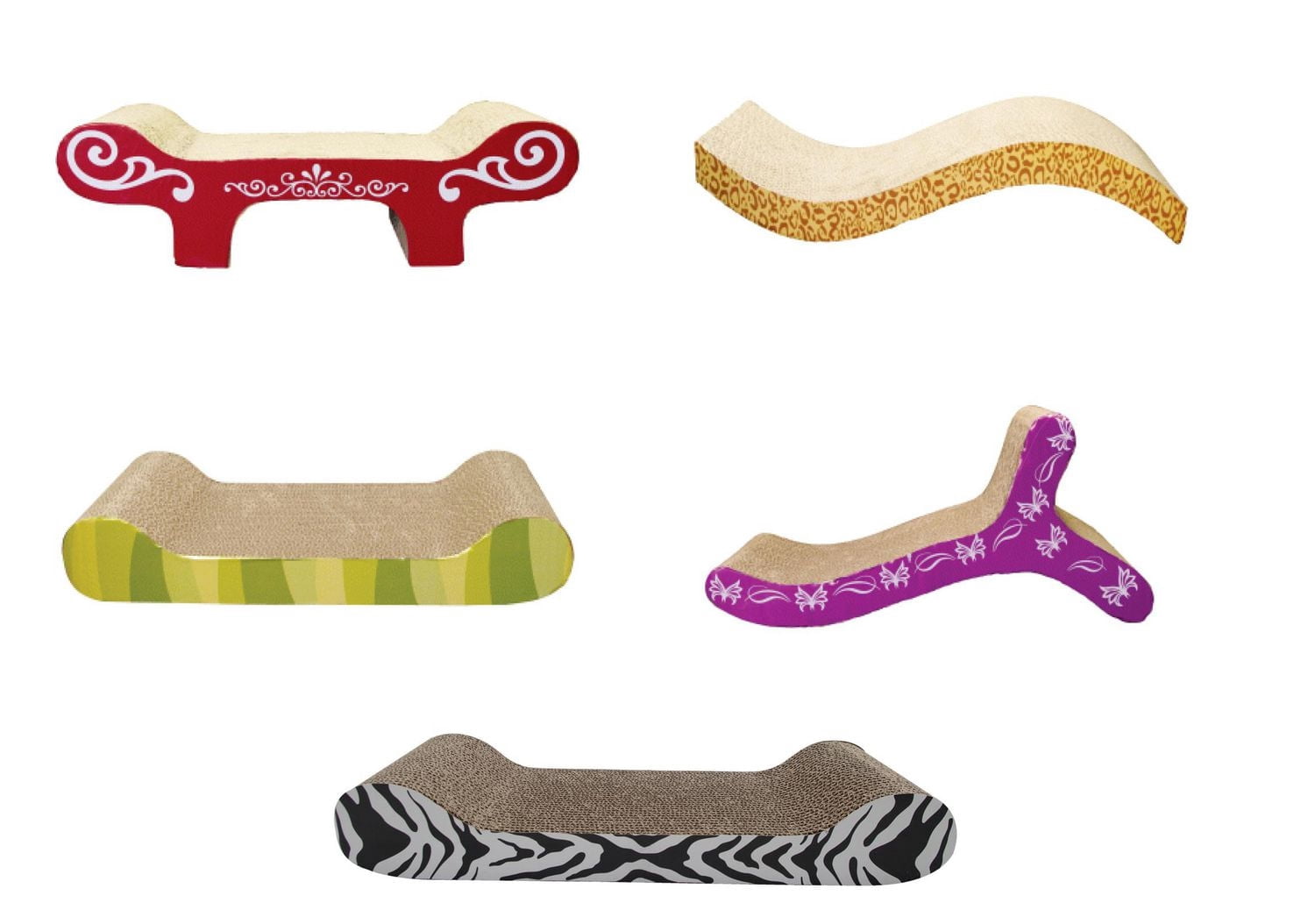 Catit Style Patterned Cat Scratching Pad with Catnip Tiger Print
