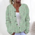 thumbnail image 1 of LOVZFMLL Cardigan for Women Ladies' Casual Printed Knitted Cardigan With Button Up Jacket And Top, 1 of 5