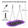 thumbnail image 2 of Gymax 60'' Saucer Tree Swing Surf Outdoor Adjustable Kids Giant Oval Platform Swing Set Purple, 2 of 10