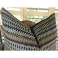 thumbnail image 2 of Plutus Oreiller Fait Main Zigzag Indigo, (20 Pouces x 20 Pouces), 2 of 4