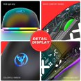 thumbnail image 2 of 2.4G Wireless Mouse 3600 DPI Wireless Mouse Ergonomic Gaming Mouse RGB Lighting Type-C Rechargeable For PC Laptop Computer T90RGB 3-mode charging -white, 2 of 5