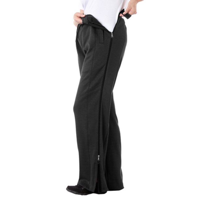 Silverts Men Fleece Tear Away Pant, 3XL Plus Size, Black