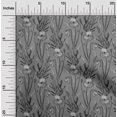 thumbnail image 2 of oneOone Silk Tabby Gray Fabric Floral Retro Sewing Craft Projects Fabric Prints By Yard 42 Inch Wide, 2 of 5
