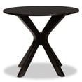 thumbnail image 2 of Bowery Hill Table à Manger Ronde en Bois de 35 Pouces de Large, Fini Brun Foncé, 2 of 7