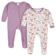 thumbnail image 1 of Pyjama en Coton Ajusté à Pieds pour Bébé et Fillette, Lot de 2, 1 of 7