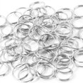thumbnail image 3 of 10mm Dia Argent Ton Métal Split Boucle Porte-Clés de Remplacement 400 Pcs, 3 of 3