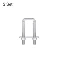 thumbnail image 3 of Unique Bargains Square U-Bolts 2 Sets 27mm Inner Width 75mm Length M8 304 Stainless Steel U Clamp Bolt, 3 of 5