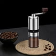 thumbnail image 3 of B Portable Manual Coffee Grinder Stainless Steel With Ceramic Burr 8 Adjustable Settings For Home Use Travel Includes Glass Powder Jar, 3 of 6