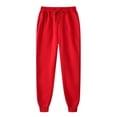thumbnail image 1 of Yuyuzo Sweatpants for Women High Waisted Drawstring Joggers Pants Solid Color Fleece Lined Trousers, 1 of 2