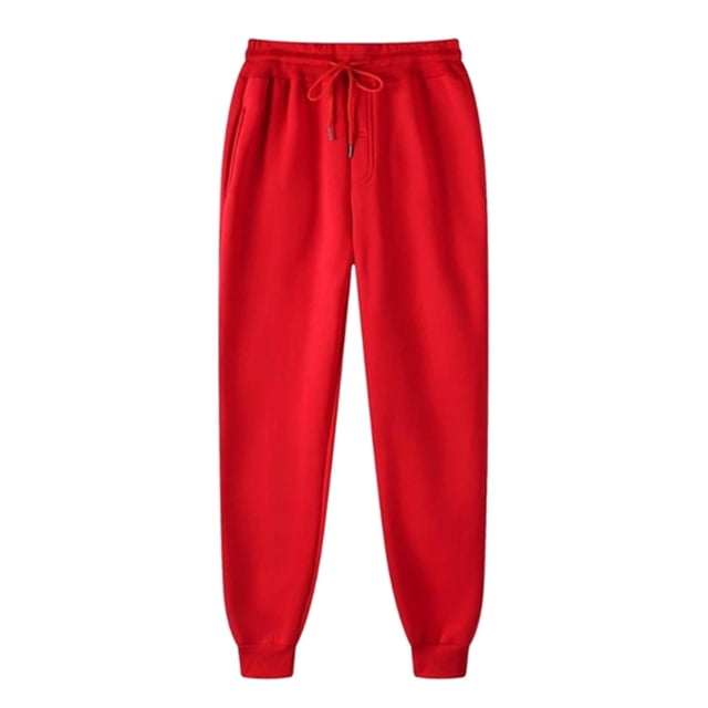 Yuyuzo Sweatpants for Women High Waisted Drawstring Joggers Pants Solid Color Fleece Lined Trousers