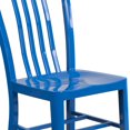 thumbnail image 3 of Commercial Grade 2 Pack Blue Metal Indoor-Outdoor Chair, 3 of 9