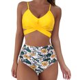 thumbnail image 1 of Gupgi Female  Spaghetti Strap Bikini Tops+ Leopard Print Bikini Panties, 1 of 9