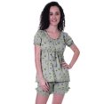 thumbnail image 1 of Moomaya Pyjama en Coton pour Femmes, Ensemble de Nuit 2 Pcs avec Shorts, Ensembles de Pyjama avec Shorts, 1 of 7