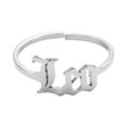 thumbnail image 2 of EGNMCR Rings Twelve English Letter Opening Stainless Steel stud earring, 2 of 2