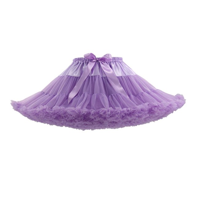 MesaSe Womens Multi-Layered Solid Pleated Tulle Tutu Puffy Party Club Cosplay Mini Skirt