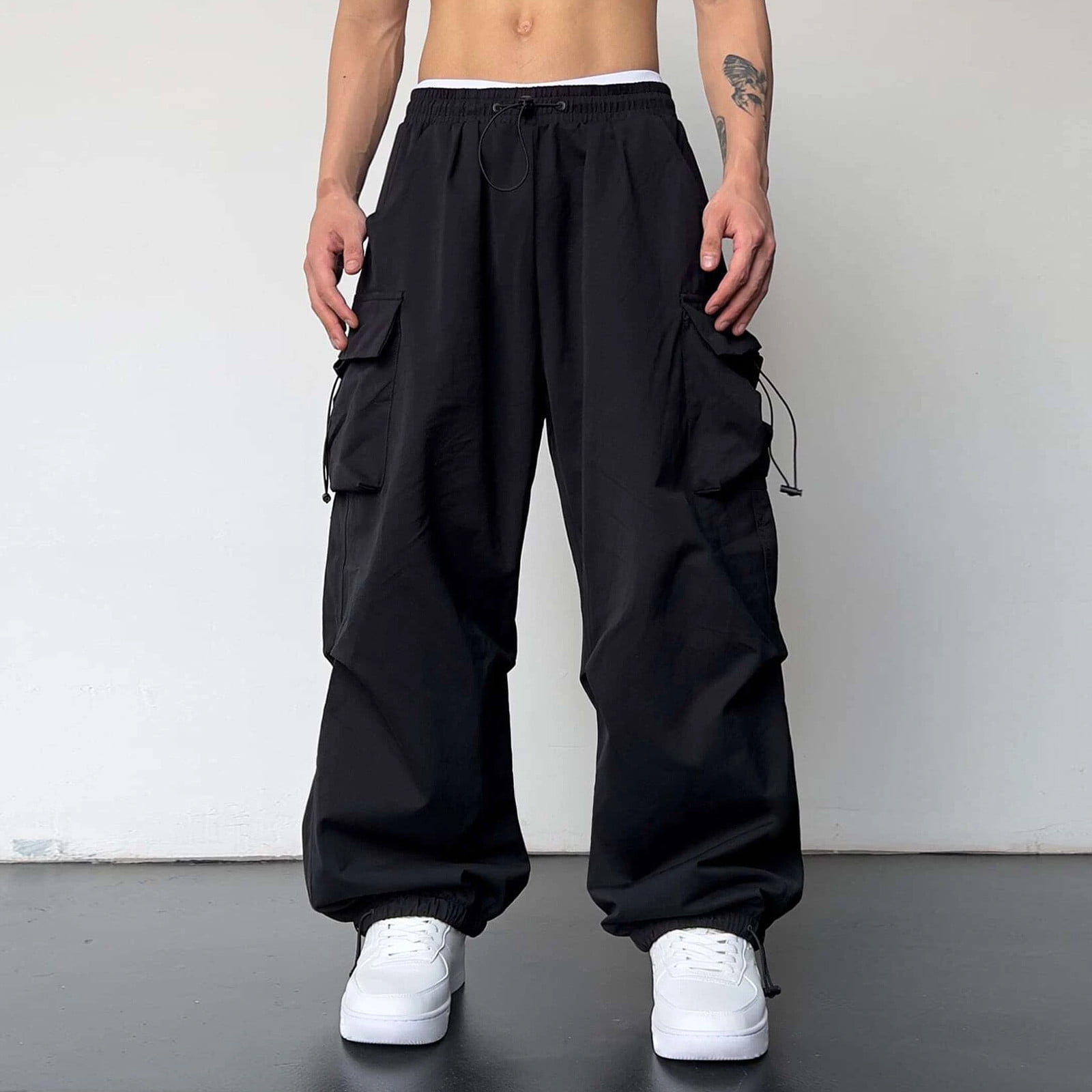 2025 Men's Cargo Pants Mens Casual Waist Color Men's Outdoor Zip