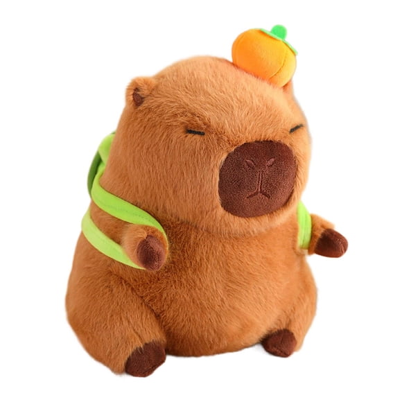 HILABEE Capybara Toy Cute Capybara Stuffed Animal 30cm Comfortable Kids Room Decor orange dark brown