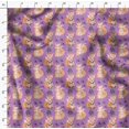 thumbnail image 4 of Soimoi Purple Poly Georgette Fabric Cat & Fox Kids Print Fabric by Yard 52 Inch Wide, 4 of 6