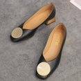thumbnail image 1 of TOWED22 Ballerines pour Femmes, Chaussures Plates pour Femmes Chaussures Habillées Ballerines à Bout Rond Ballerines Confortables en Crochet Dentelle Talon Bas, Noir, 1 of 5
