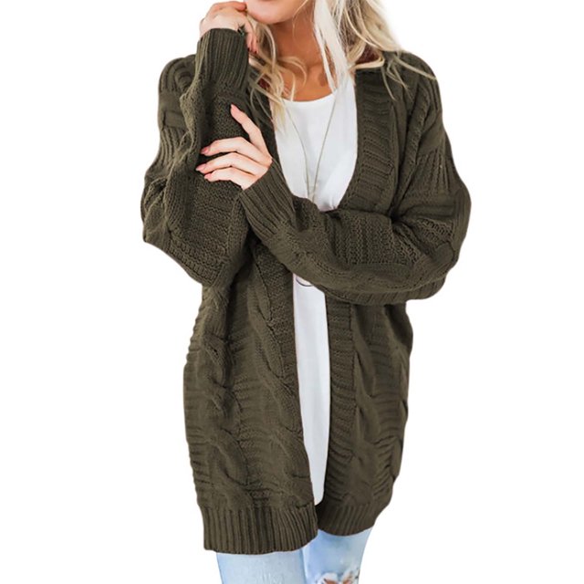 Women's Soild Knit Cardigans Loose Slouchy Oversized Wrap Chunky Sweaters Coat