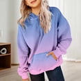 thumbnail image 4 of MIASHUI Girls Sweatshirt Tops Gradient Long Sleeve Oversized Hoodies Pullover,Sky Blue,9-10 Years, 4 of 7