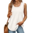 thumbnail image 2 of Wlynlyn Débardeurs pour Femmes Grande Taille Été Sans Manches Col Rond Chemises Fluides Décontractées Tunique Ample Blouses Unies TG, 2 of 7