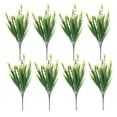 thumbnail image 2 of 8PC Artificial Peppermint Flowers With Realistic Green Plant And Pointed Leaf Grass, 2 of 2