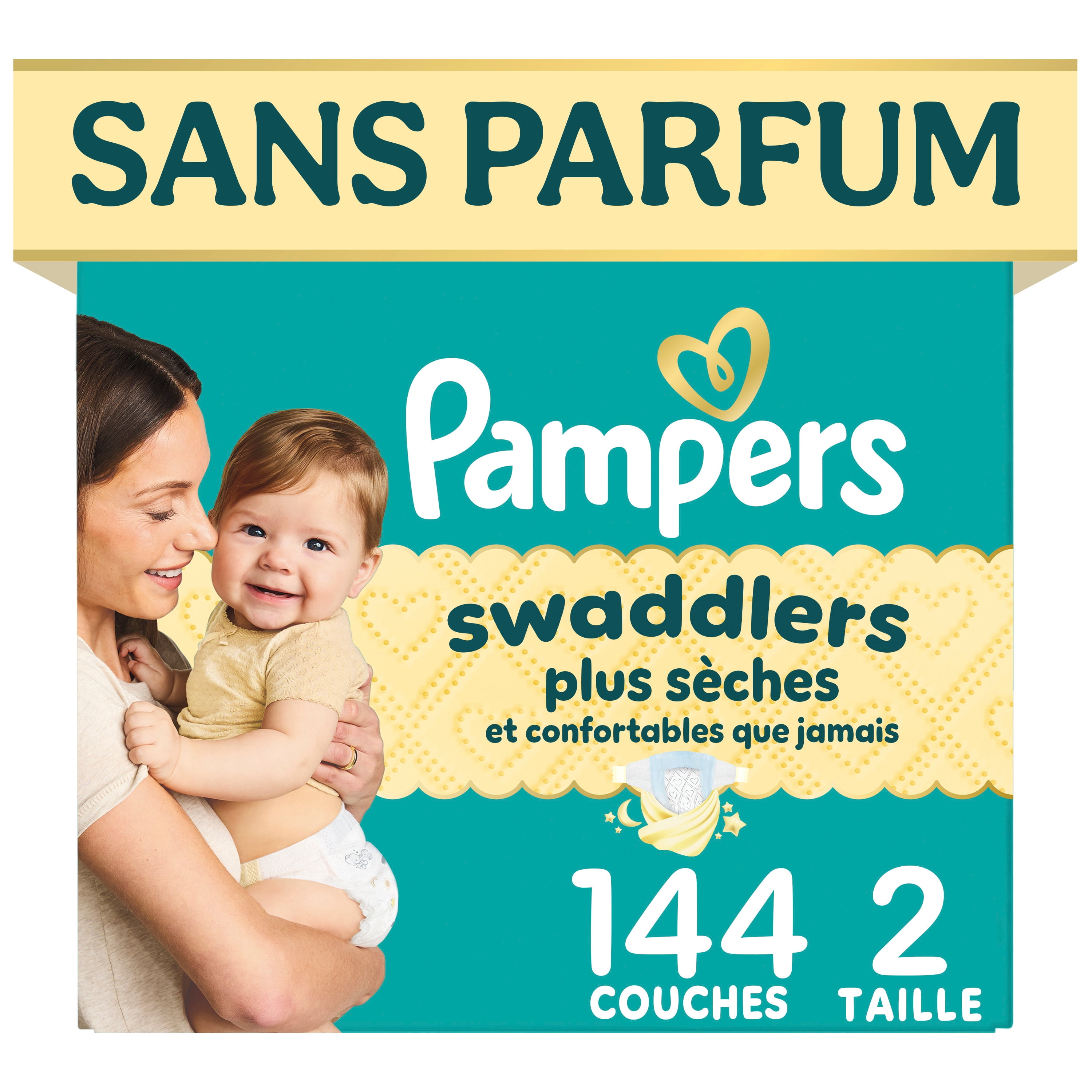 Pampers Swaddlers Diapers, S2 (10-22 lbs), Count, Absorbent, Keeps Baby Dry and Comfortable