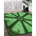 thumbnail image 3 of Ahgly Tapis d'Intérieur Lavable en Machine Carré Vert Émeraude Profond, 8 Pieds Carré, 3 of 7