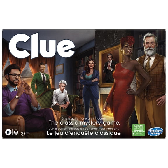 Clue, jeu de plateau pour enfants, jeu Clue revisité, pour 2 à 6 joueurs, jeu d'enquête, jeu de détective, jeu familial pour enfants et adultes
