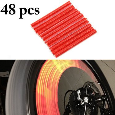 Bangcool 48PCS Bicycle Spoke Covers Reflective Bike Spoke Skins Bicycle Accessories