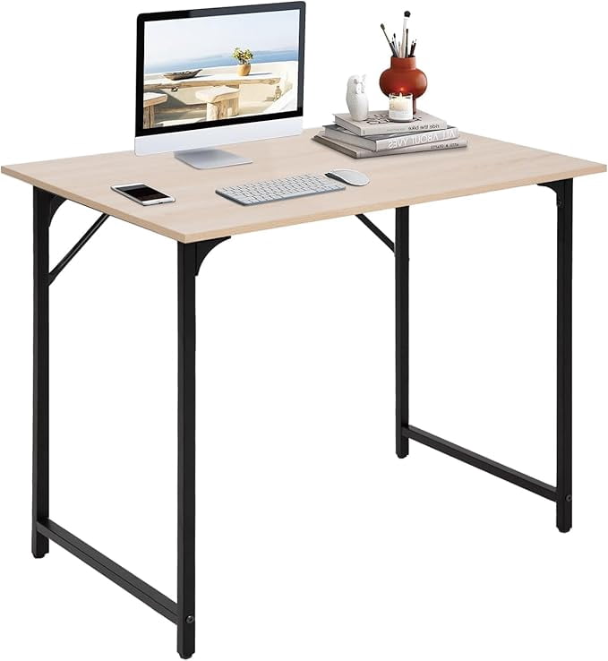Computer Desk,Home Office Desk Writing Study Table Modern Simple Style PC Desk with Metal Frame for Home Office