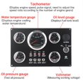 thumbnail image 4 of Boat Gauge Set Instrument Panel, Waterproof 0 To 3000RPM Stainless Steel Boat Dash Instrument Panel Oil Level Display 5 Gauge Set  for 12V Yacht, 4 of 7
