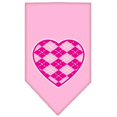 thumbnail image 1 of Argyle Heart Pink Screen Print Bandana Light Pink Large, 1 of 1