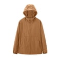 thumbnail image 1 of biudgviw Manteaux de Pluie pour Femmes Imperméables Légers Coupe-Vent d'Extérieur pour Course Randonnée Imperméable à Fermeture Éclair Manteau de Pluie à Capuche Manteau d'Extérieur, 1 of 5