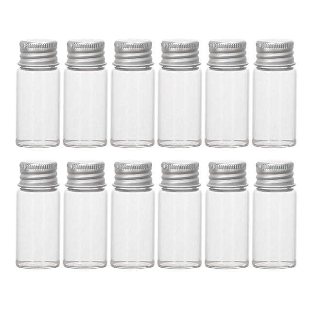 12 Pcs Bouteilles de Réactifs Chimiques en Verre, Contenants d'Échantillons, Petites Bouteilles Scellées 10 ml