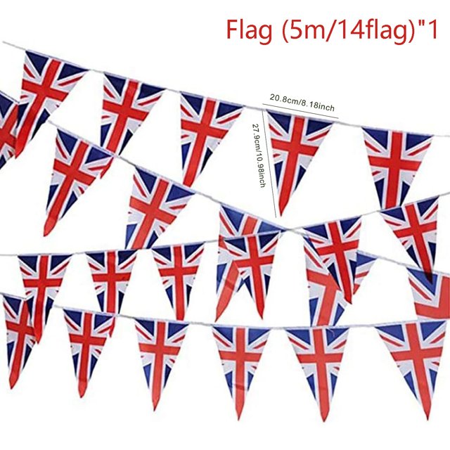 TIMIFIS Garden Decor UK Decorative Party Banners PVC Bunting Banner Garden Party Decorations 14pcs 5m Fall DecorFall