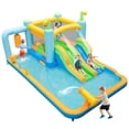 thumbnail image 1 of Costway Inflatable Water Slide Giant Kids Bounce House Park Splash Pool without Blower, 1 of 10