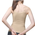thumbnail image 4 of Weiqiqre Hauts, T-Shirts et Chemisiers pour Filles, Débardeur Sans Coutures pour Femmes à Couleur Unie, Gainant et Gainant pour le Ventre, à Bretelles et Col Rond, 4 of 5