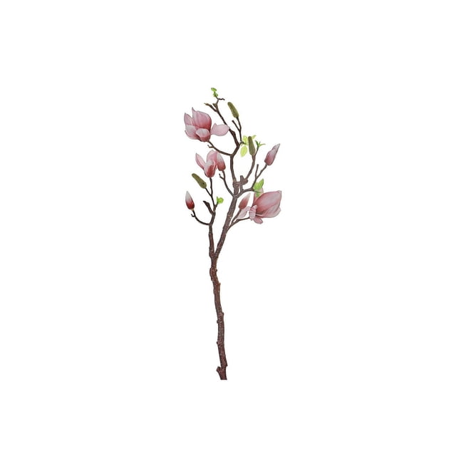 Vaporisateur de Magnolia Grand Vaporisateur de Fleurs Artificielles Rose Vieux avec des Fleurs de Magnolia Rose Vieux et des Feuilles Vertes sur une Tige Texturée Brune, Mesurant 2 par 3,5 par 36 Pouces, Convient à la Déco de la Maison, aux Couronnes et aux arrangements Floraux Saisonniers.
