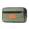 thumbnail image 1 of Multi Layer Men Phone Pouch Waist Bag Fanny Pack Canvas Purse (Camel 2), 1 of 6