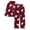 Wine, variant on GDREDA Plus Size Pajamas Printed Women's Long Sleeved Pajamas Pajamas Women Pajama Sets pyjamas Wine,XL