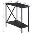 thumbnail image 3 of Convenience Concepts Tucson Wedge End Table in Black Wood Finish and Metal Frame, 3 of 5
