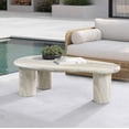 thumbnail image 2 of Meridian Furniture Sassari Travertin Table Basse en Béton pour Intérieur/extérieur, 2 of 7
