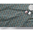 thumbnail image 2 of Soimoi Poly Georgette Fabric Leaves Small Printed Craft Fabric by The Yard 52 Inch Wide, 2 of 3