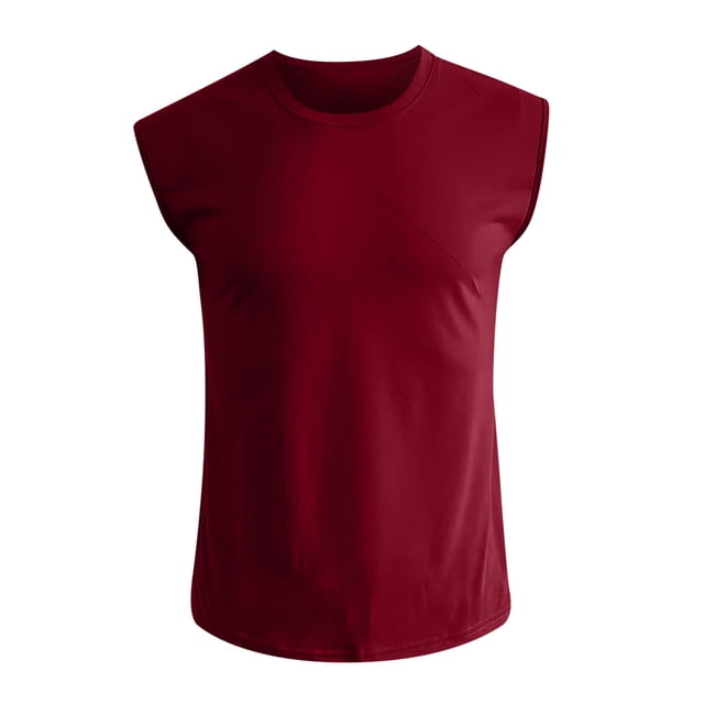 Ramiter Tank Tops Men Men's Active Athletic Tech Tank Top - Regular and Big & Tall Sizes Wine,S