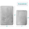 thumbnail image 2 of Clara Clark Bath Mat Set \u2013 Memory Foam Bath Mat - Soft Bathroom Rug - Non Slip and Super Absorbent - Fast Drying Machine Washable Bath Mat Set of 2 20 x 32, 17 x 24, Silver Gray, 2 of 8
